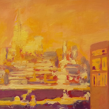 Peinture intitulée "New York" par David Benayoun, Œuvre d'art originale, Huile