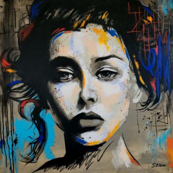 Peinture intitulée "Lou" par Sébastien Klein, Œuvre d'art originale, Acrylique Monté sur Châssis en bois
