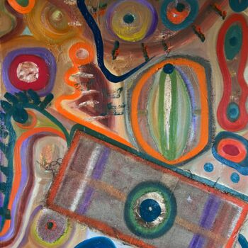 Painting titled "AMAZON" by Philippe Ceulemans, Original Artwork, Oil