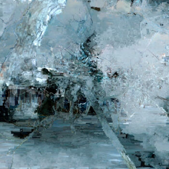 Digitale Kunst getiteld "Winterreise V" door Klaus Rudolph, Origineel Kunstwerk, 2D Digital Work Gemonteerd op Aluminium