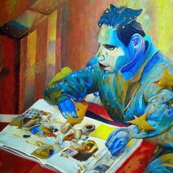 Arts numériques intitulée "the collector of li…" par Myron Gomes, Œuvre d'art originale, Peinture numérique