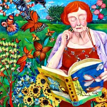 Arts numériques intitulée "the reading of mary…" par Myron Gomes, Œuvre d'art originale, Peinture numérique