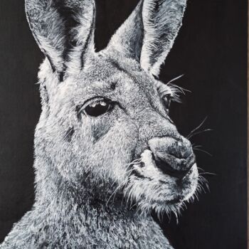 Peinture intitulée "Skippy" par Sylvie Lescan, Œuvre d'art originale, Acrylique Monté sur Carton