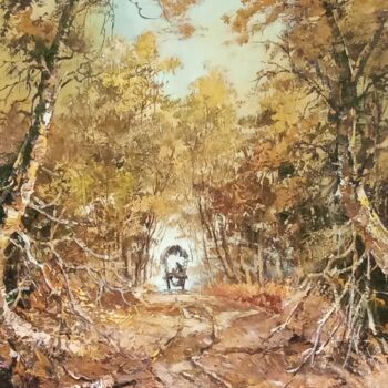 Ζωγραφική με τίτλο "Into the Wilderness" από Malinga Kumarasinghe, Αυθεντικά έργα τέχνης, Ακρυλικό Τοποθετήθηκε στο Ξύλινο φ…