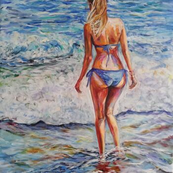 "Girl walking to the…" başlıklı Tablo Andrea Gakova tarafından, Orijinal sanat, Akrilik