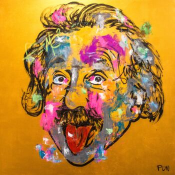 绘画 标题为“Albert Einstein Por…” 由Carlos Pun, 原创艺术品, 丙烯
