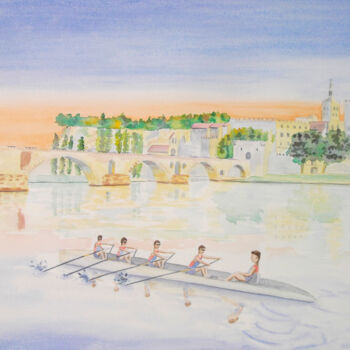 「AQUARELLE originale…」というタイトルの絵画 Isabelle Redonnetによって, オリジナルのアートワーク, 水彩画