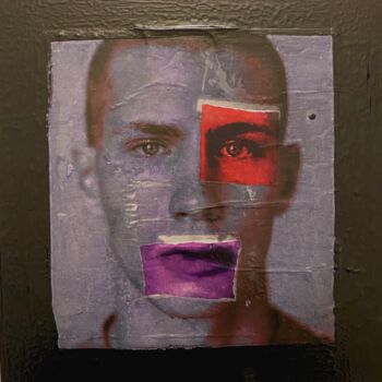 Pittura intitolato "Augusta Mosaique Bl…" da Jerome Cholet, Opera d'arte originale, Collages