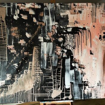 绘画 标题为“Abstract no.2” 由Ariadna Maslowska, 原创艺术品, 丙烯 安装在木质担架架上