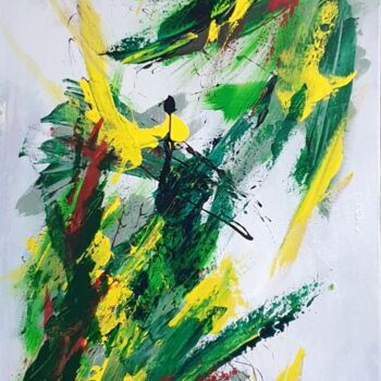 Peinture intitulée "Jungle birds" par Julie Verhague, Œuvre d'art originale, Acrylique Monté sur Châssis en bois