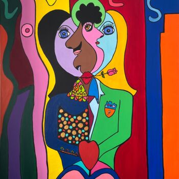 Peinture intitulée "Loves" par Philippe Seigle, Œuvre d'art originale, Acrylique Monté sur Châssis en bois