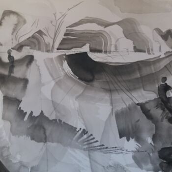 Peinture intitulée "Passages" par Marc Declercq, Œuvre d'art originale, Encre