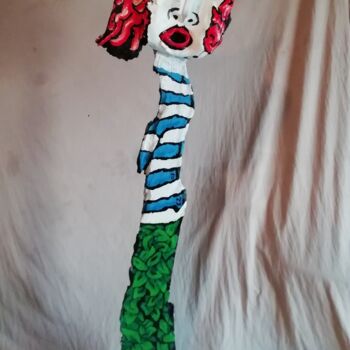 Sculpture titled "" Quand tu était ro…" by Ange, Original Artwork, Wood