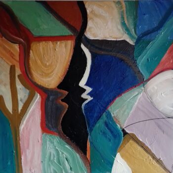 Painting titled "Meet The Family" by Jan O'Sullivan, Original Artwork, Acrylic Mounted on Wood Stretcher frame