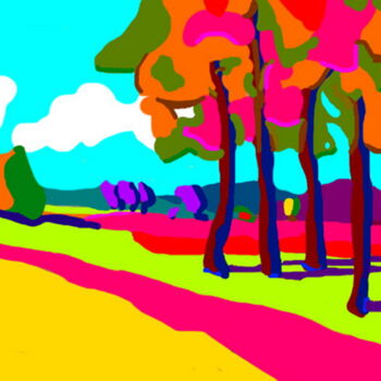 Arts numériques intitulée "A la campagne luxur…" par Stephane Pruvot, Œuvre d'art originale, Peinture numérique