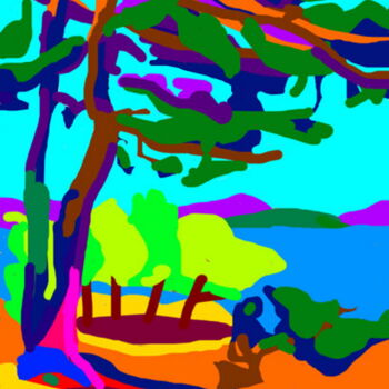 Arts numériques intitulée "Baie d'Aiglancourt" par Stephane Pruvot, Œuvre d'art originale, Peinture numérique
