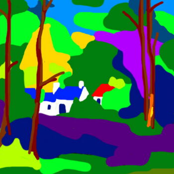 Arts numériques intitulée "Froste en Byeres" par Stephane Pruvot, Œuvre d'art originale, Peinture numérique