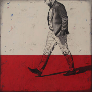 Painting titled "Passe et pense" by Marylin Cavin, Original Artwork, Acrylic Mounted on Wood Stretcher frame
