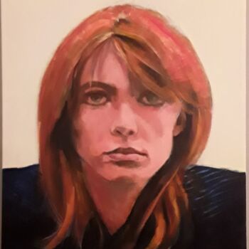 Peinture intitulée "Françoise Hardy" par Marie Andrée Hembert, Œuvre d'art originale, Acrylique Monté sur Châssis en bois