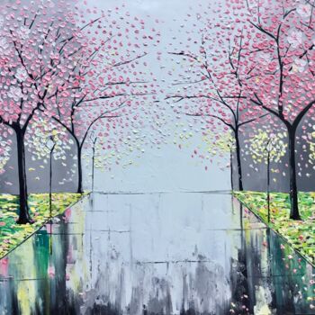 Ζωγραφική με τίτλο "Spring & Summer" από Malinga Kumarasinghe, Αυθεντικά έργα τέχνης, Ακρυλικό Τοποθετήθηκε στο Ξύλινο φορεί…