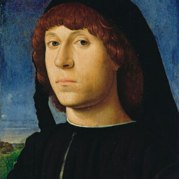 Ζωγραφική με τίτλο "Portrait d'un jeune…" από Antonello Da Messina, Αυθεντικά έργα τέχνης, Λάδι