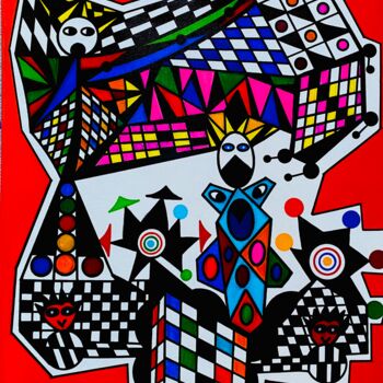 Pittura intitolato "L' INSIEME" da Massimo Zerbini, Opera d'arte originale, Acrilico