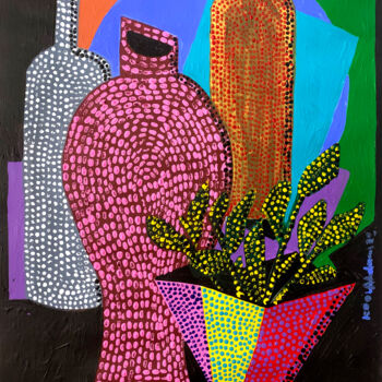 「Still Life with Pot…」というタイトルの絵画 Koola Adamsによって, オリジナルのアートワーク, アクリル