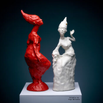 Sculptuur getiteld "“Suite”" door Oly Miltys, Origineel Kunstwerk, Keramiek