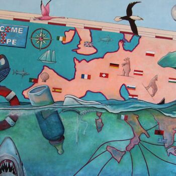 제목이 "message in a bottle…"인 미술작품 Vincenzo Squillacioti로, 원작, 온도