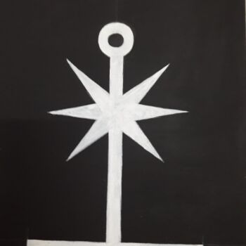 Painting titled "Light becomes star" by Balucharan Us, Original Artwork, Acrylic