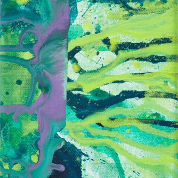 Painting titled "Drips 5" by Simon Findlay, Original Artwork, Acrylic