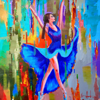 Schilderij getiteld "Ballet dancer 50x60…" door Narek Jaghacpanyan, Origineel Kunstwerk, Olie Gemonteerd op Frame voor houte…