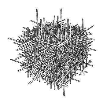 Drawing titled "Thinking 005005 (Fu…" by Alex Henk, Original Artwork, Ink