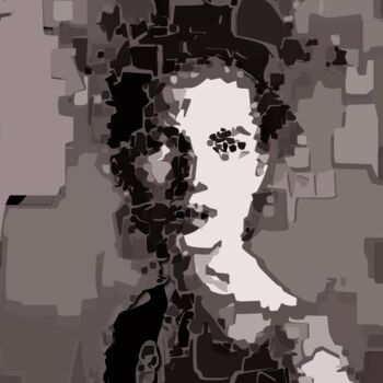 Malerei mit dem Titel "Katarina" von Jacques Lacourrege, Original-Kunstwerk, Acryl