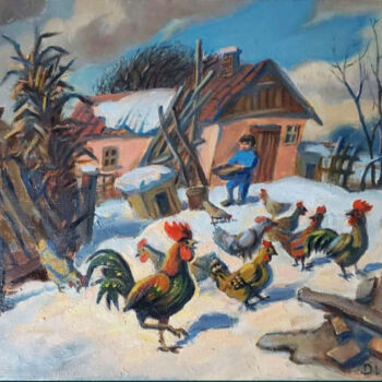 Painting titled "Spring" by Daniel Litvinov, Original Artwork, Oil