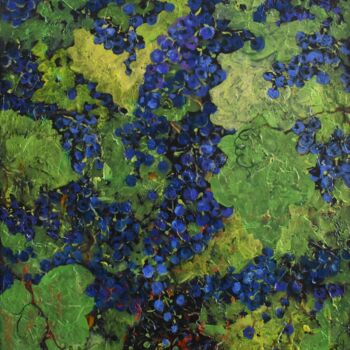 Peinture intitulée "grape harvest" par Grigorii Zulkarniaev, Œuvre d'art originale, Acrylique
