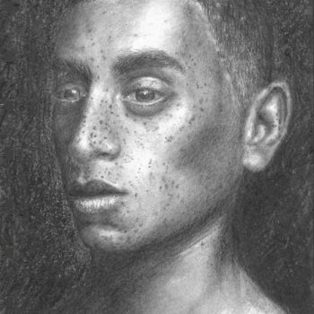 Drawing titled "Young Man" by Matheus Kcaurio, Original Artwork, Graphite