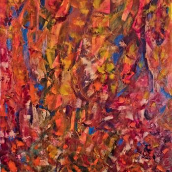 「In Wondering」というタイトルの絵画 Fatima Sardinhaによって, オリジナルのアートワーク, オイル ウッドストレッチャーフレームにマウント