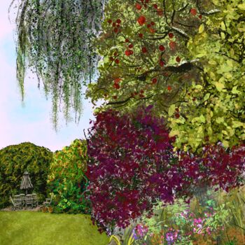 数字艺术 标题为“London Gardens” 由Tatiana Gregson, 原创艺术品, 数字打印