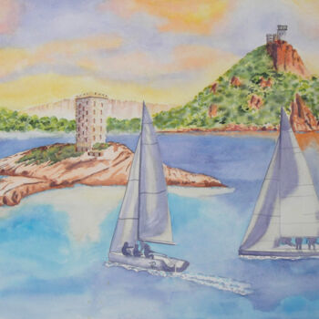 Painting titled "AQUARELLE originale…" by Isabelle Redonnet, Original Artwork, Watercolor