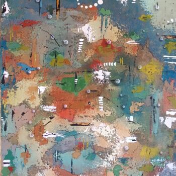 Peinture intitulée "Cosmos" par Emmanuelle Gaillard, Œuvre d'art originale, Acrylique Monté sur Châssis en bois