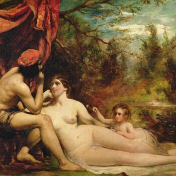 Pintura titulada "La famille de la fo…" por William Etty, Obra de arte original, Oleo