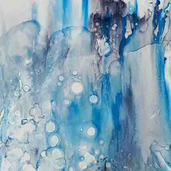 Peinture intitulée "Bubbles" par Khanna Mara, Œuvre d'art originale, Encre