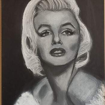 Dessin intitulée "Dear Marylin" par Marit Refsnes, Œuvre d'art originale, Pastel
