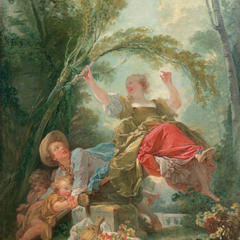 Peinture intitulée "La balançoire à bas…" par Jean-Honoré Fragonard, Œuvre d'art originale, Huile