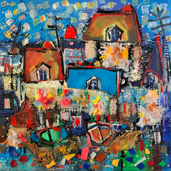 Peinture intitulée "Un défi des circons…" par Muriel Cayet, Œuvre d'art originale, Acrylique Monté sur Châssis en bois