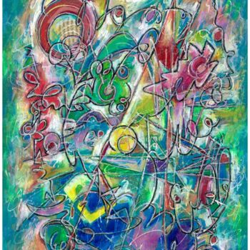 Painting titled "Just begin to shine" by Pipit Yamamoto, Original Artwork, Acrylic