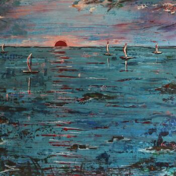 제목이 "OFFSHORE BREEZE"인 미술작품 Galina Zimmatore로, 원작, 아크릴