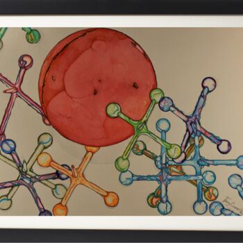 Pintura titulada "Jacks and Balls: Se…" por Terry Cornelius, Obra de arte original, Acuarela