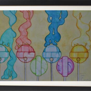 "CANDY LAND" başlıklı Tablo Terry Cornelius tarafından, Orijinal sanat, Suluboya
